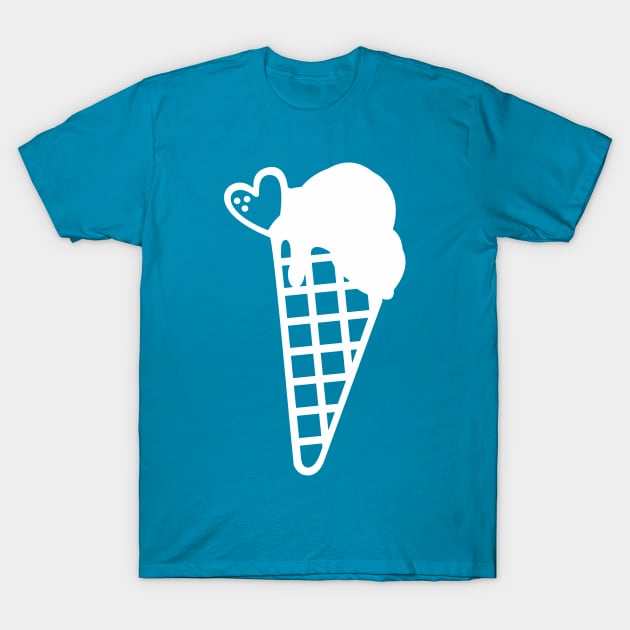 White Snow Cone T-Shirt by XOOXOO